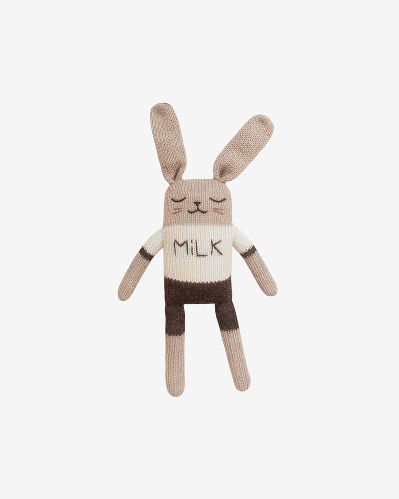 Kosebamse - Håndstrikket Alpakkaull | Bunny Knit Toy