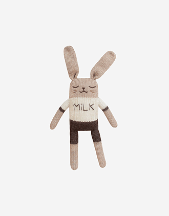 Kosebamse - Håndstrikket Alpakkaull | Bunny Knit Toy