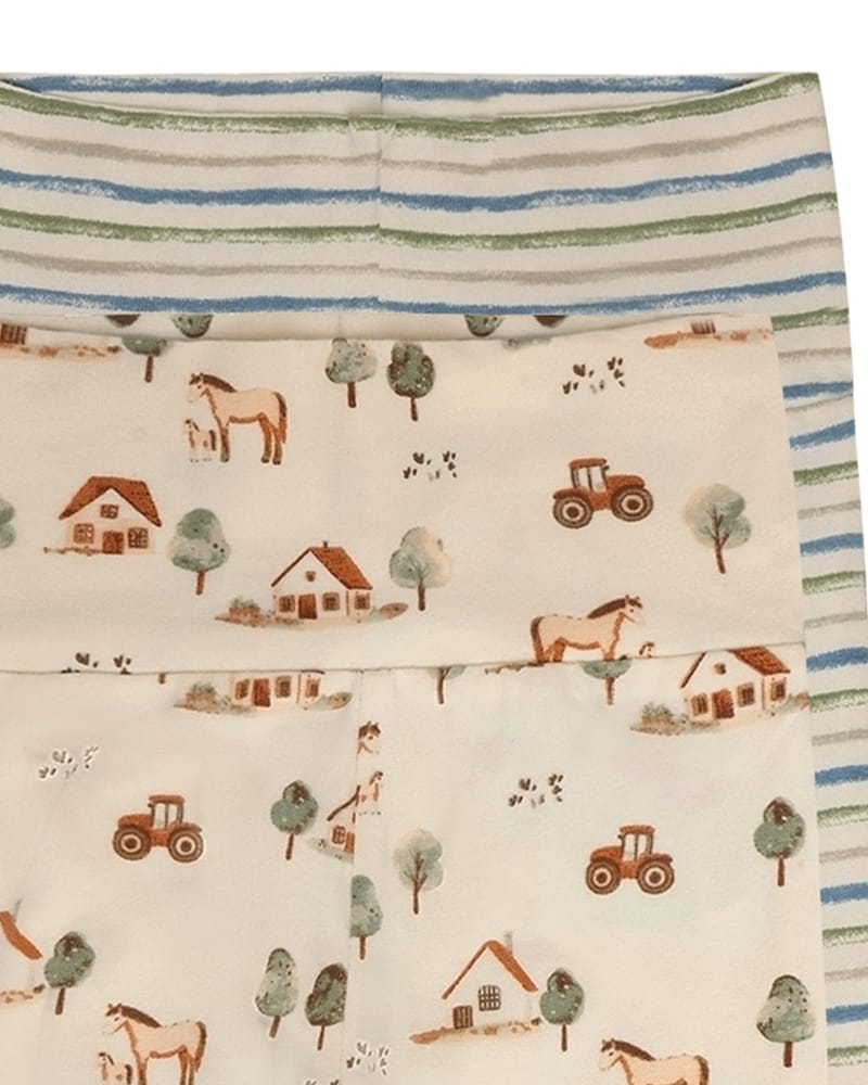 Leggings Baby m/ dobbelt liv 2pk - Bomull, Elastan | HCLuca