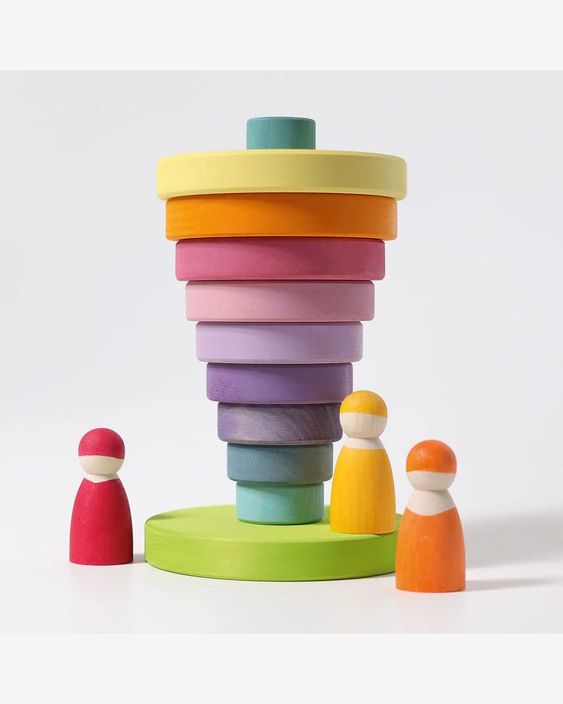 Stabletårn i Tre - Stort 23cm | Conical tower