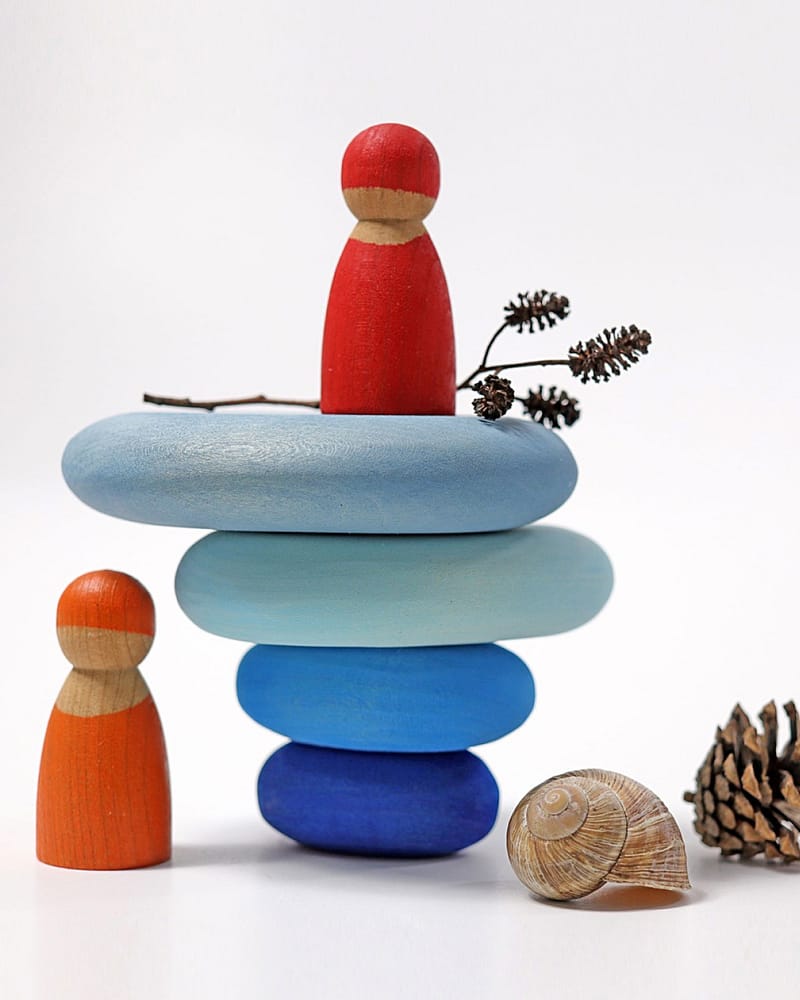 Stableleke "Småstein" - 4pk Treklosser | River Pebbles