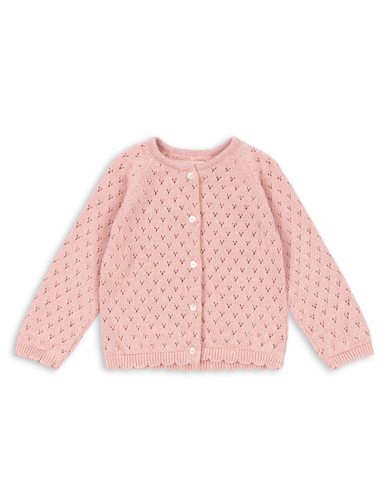Cardigan Strikket m/ Glitter - Øko Bomull | Hannah Cardigan