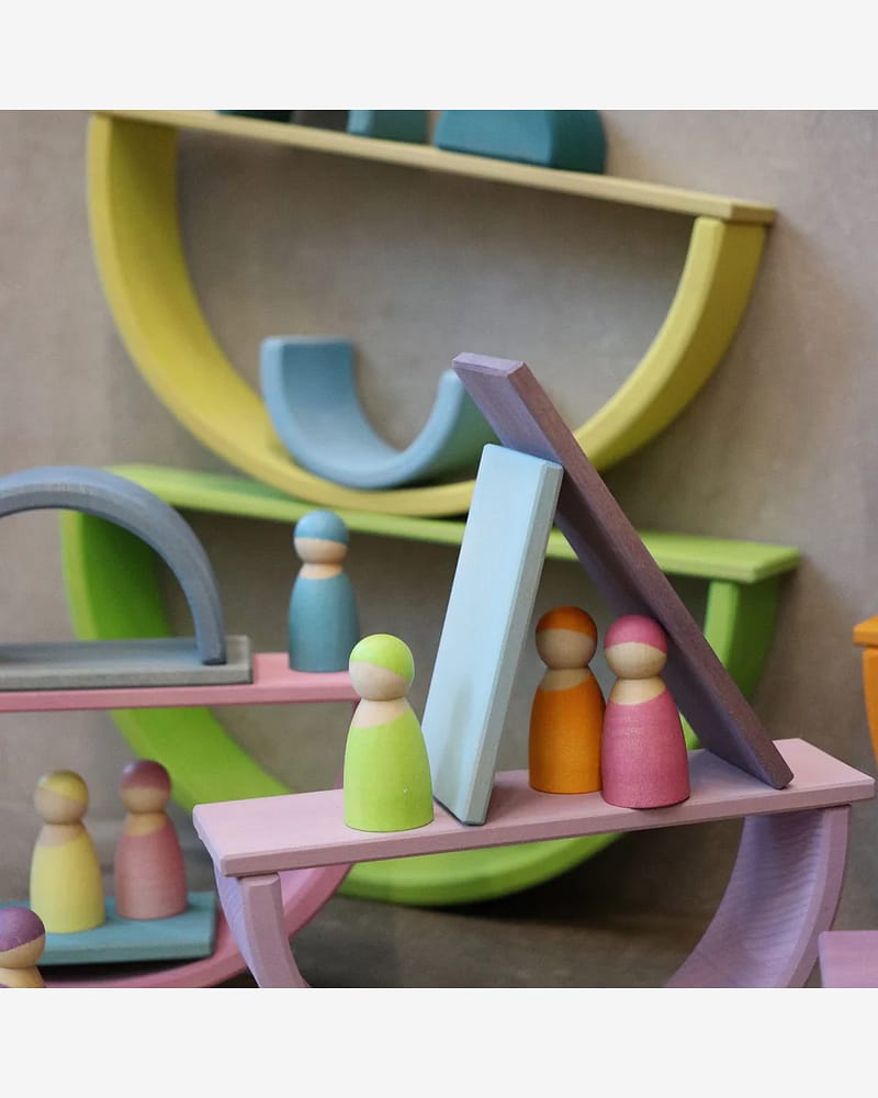 Pastel Planker - Stableleke i Tre | Montessori Leker