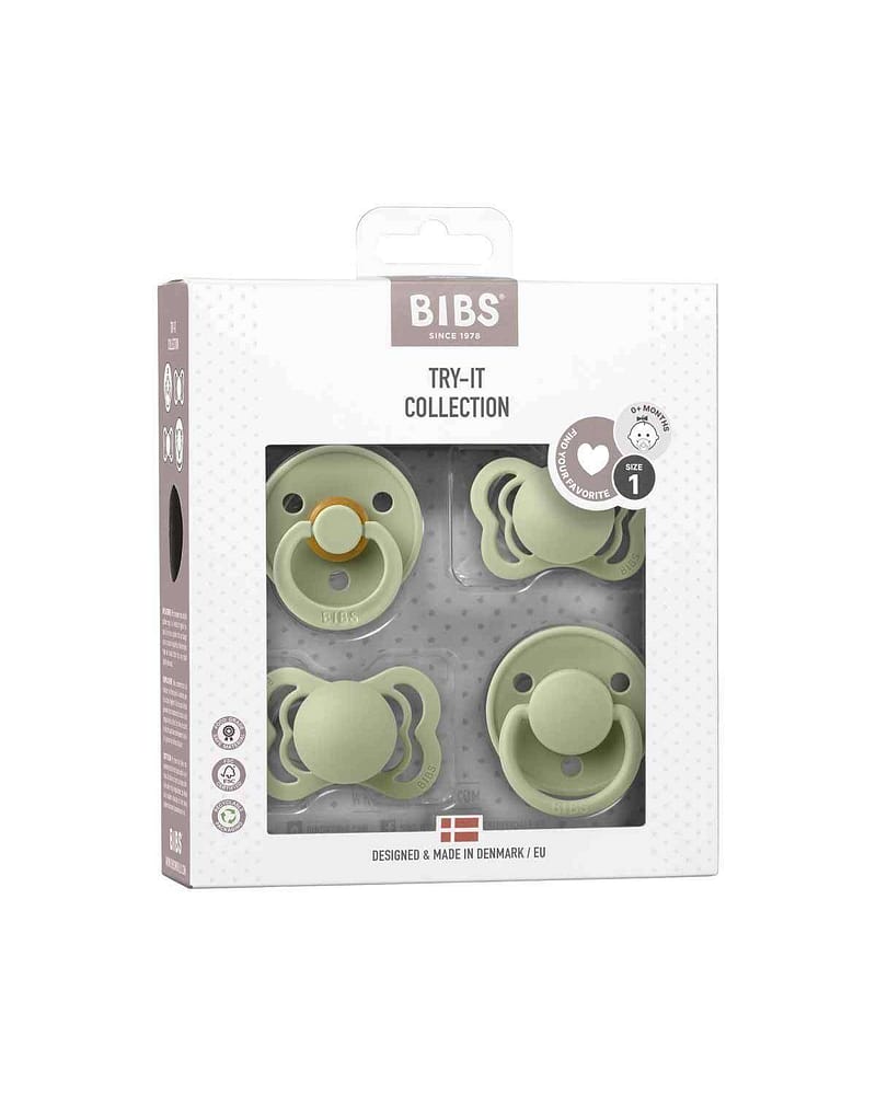 BIBS Try-it-Collection - Smokkepakke 4stk, Naturgummi | 0-6 mnd