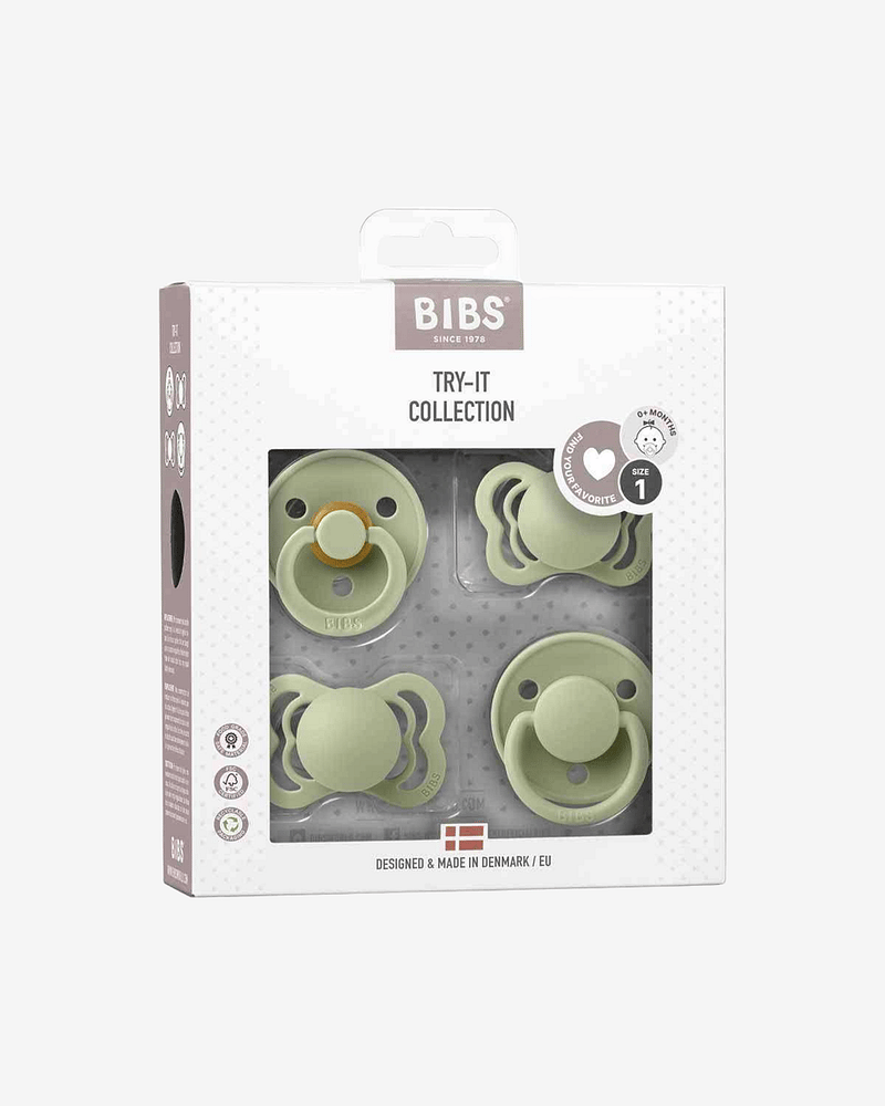 BIBS Try-it-Collection - Smokkepakke 4stk, Naturgummi | 0-6 mnd