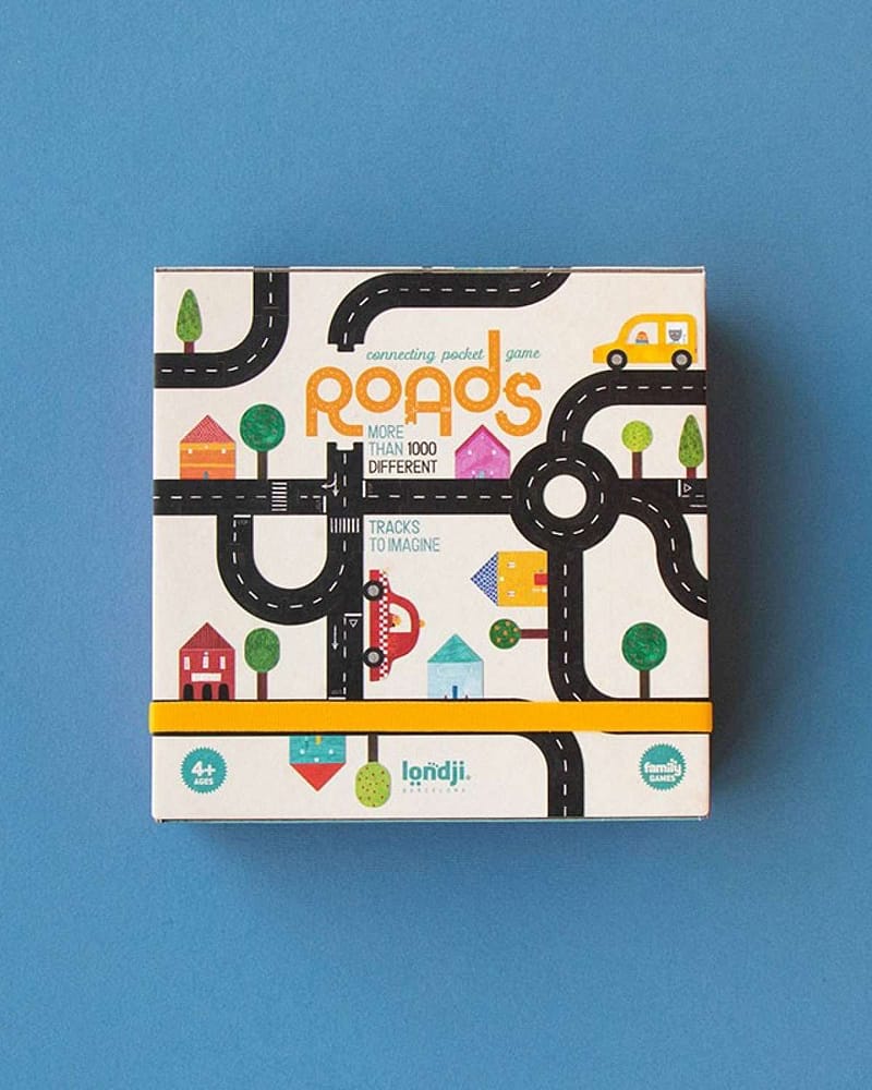 Bilbane og Puslespill 2i1 - 48 Deler + 2x Lekebiler - Barn 4år+ | Roads POCKET