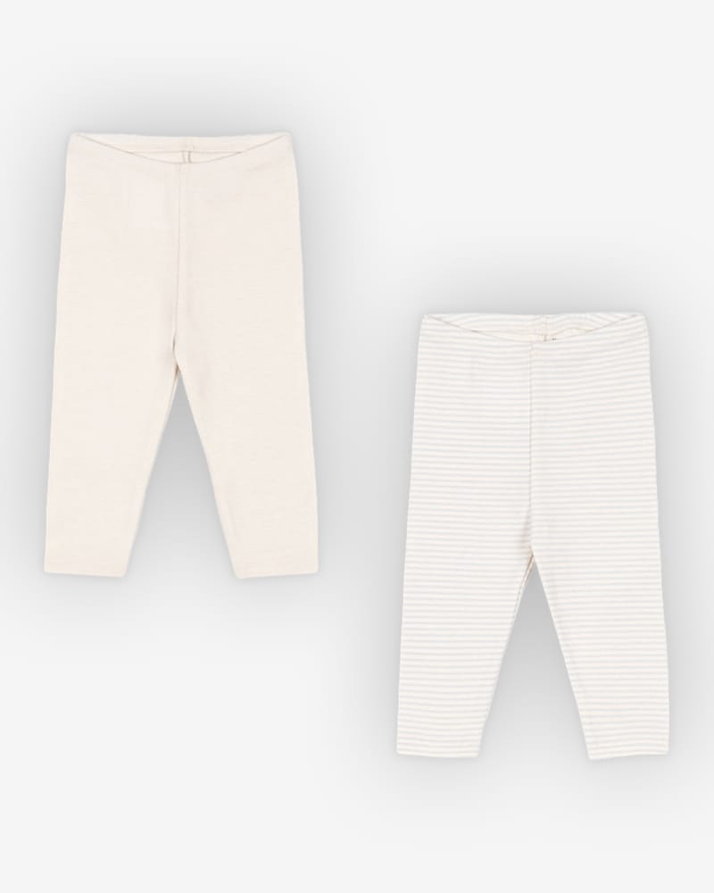 2pk Leggings Baby - Øko Bomull | Fio Pants - Gavepakke