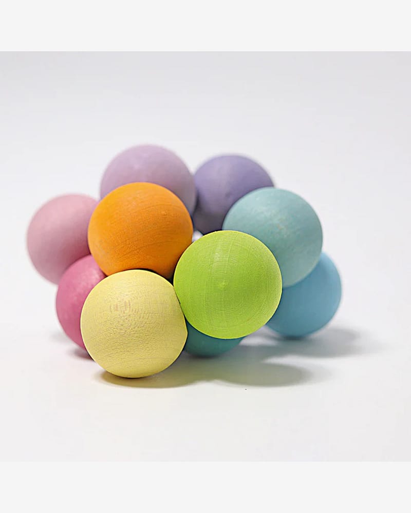 Babyleke Gripekuler - Fidget leke baby 0+| Pastel Beads Grasper