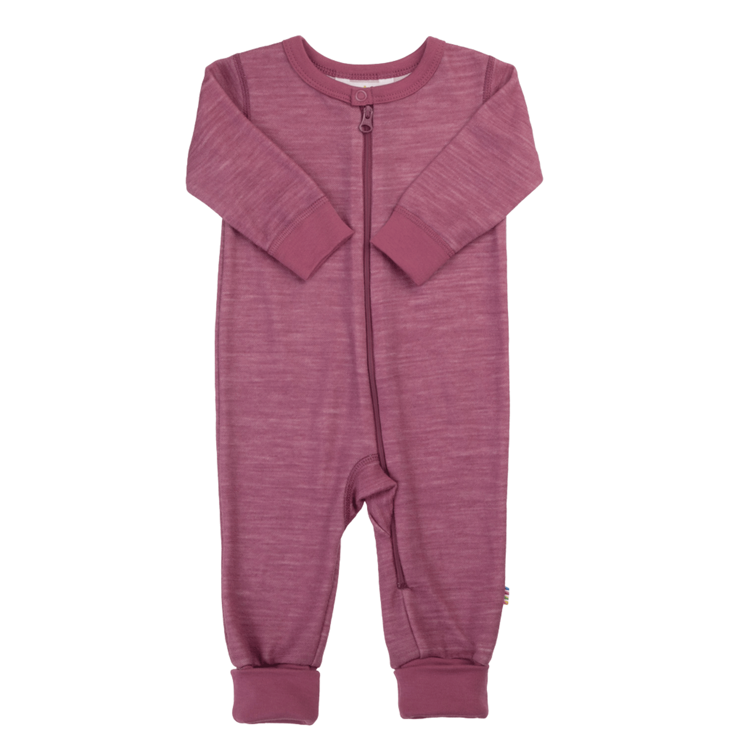 Heldress Ull / Bambus – 2 in1 Fot og Glidelås – Bambull, Vinrød - Bordeaux