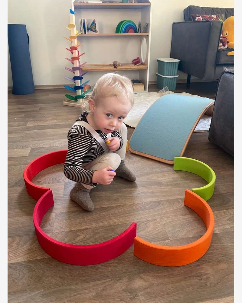 Regnbue Stor Orginal - Stableleke i Tre | Montessori Leker