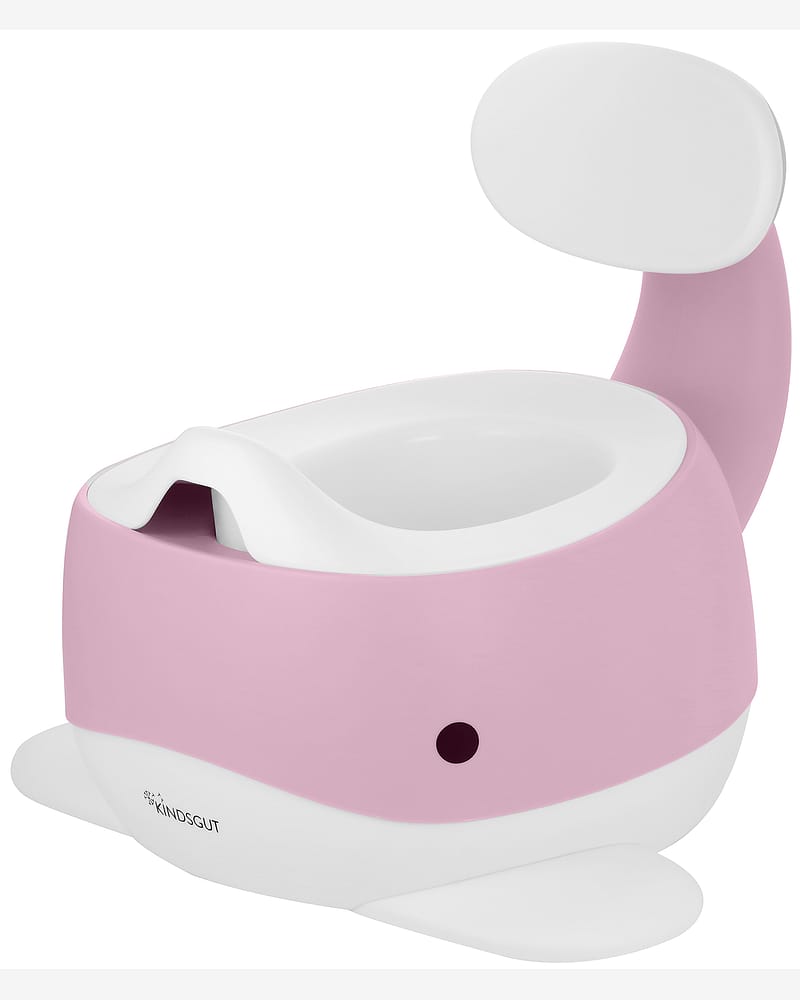 Pottestol Hval m/ Høy Ryggstøtte - Sklisikker og Enkel å Rengjøre