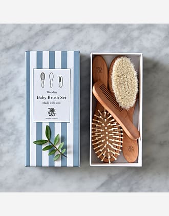 Hårbørste Sett 3pk - Baby og Barn 0-5år | Wooden Brush Set