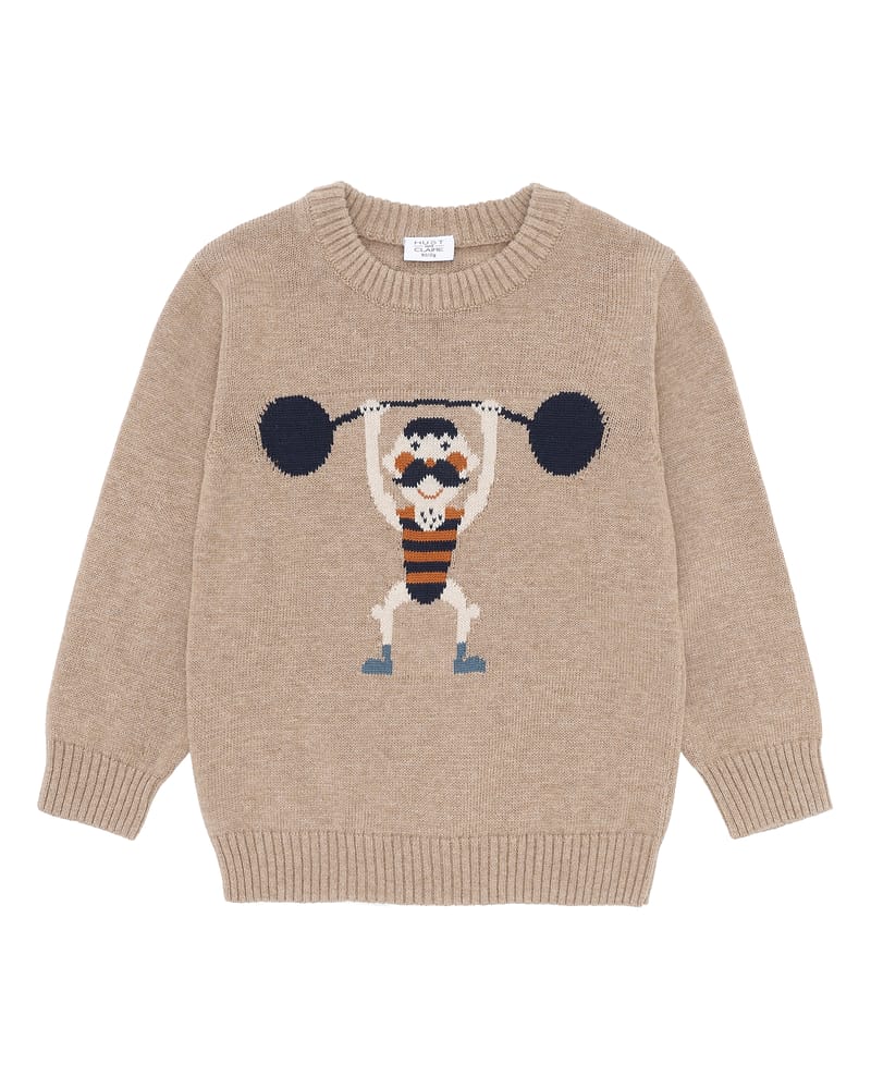 Genser Barn - 100% Bomull | Pelle Knit Strong Man