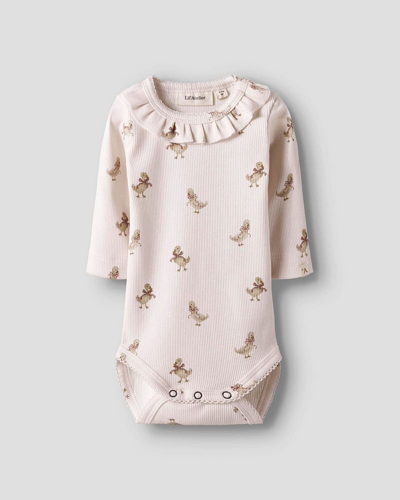 Body Langermet M/ Blondekrage - Øko Bomull | LAVO LOA LS SLIM BODY LIL