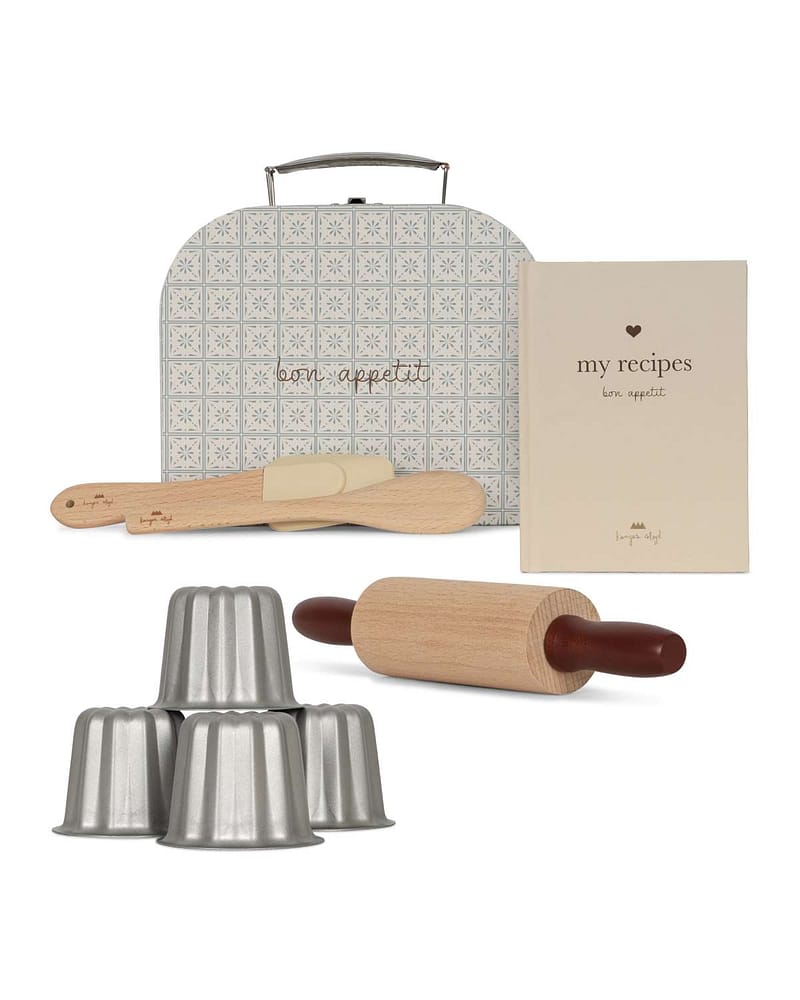 Bakesett i Tre + Kokebok - Bakeutstyr Barn | Madeleine Baking Set