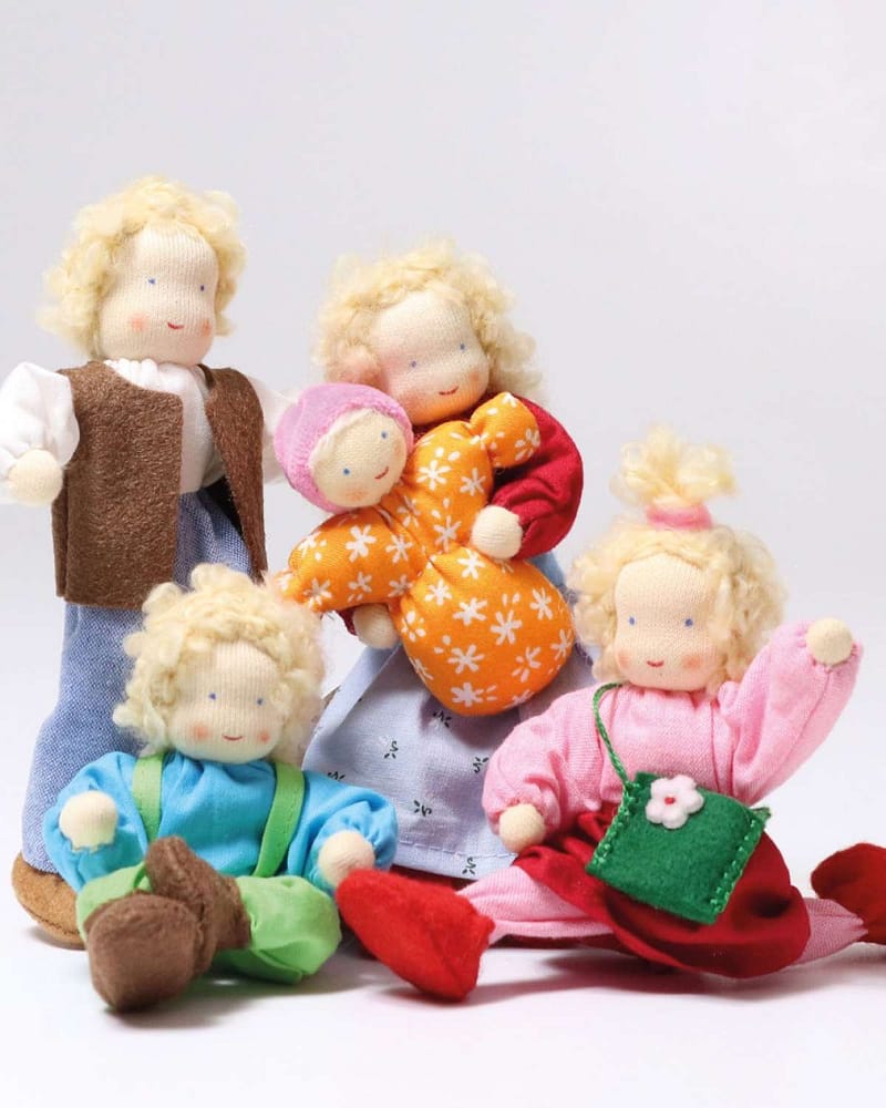 Dukke m/ fleksibel kropp - Liten 13cm - Håndlaget | Flexible Doll