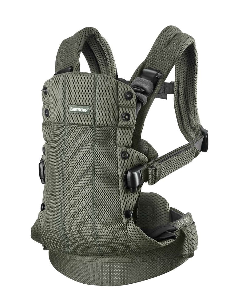 Bæresele Harmony - Front & Rygg - Ekstra Ryggstøtte - Baby Carrier 0-3år, Mørkgrønn