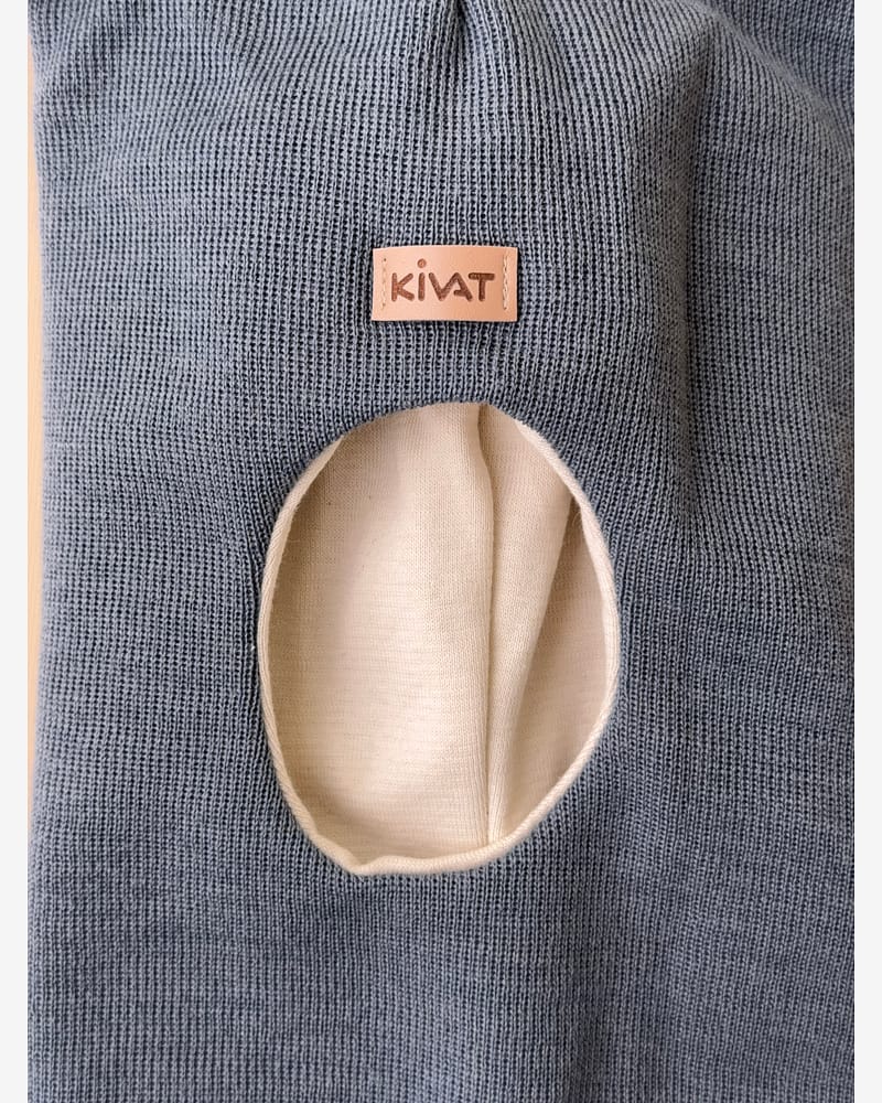 Balaclava Ull m/ Bomullsjersey fôr og Vindstopper | Ubehandlet Ull