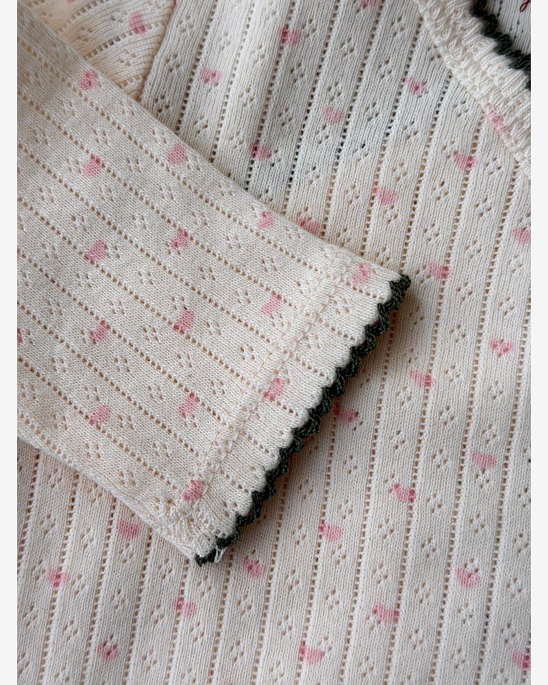 Heldress - 100% Øko Bomull, Pointelle | Minnie Onesie GOTS