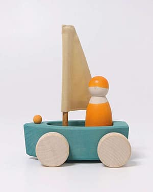 Turkis m/ Oransje Figur