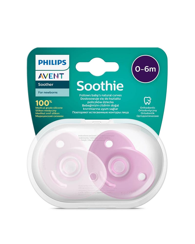 Smokk Soothie 2pk - Rund, Silikon | Nyfødt / Prematur