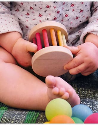 Babyleke - Rullende Rangle i Tre | Mini Rolling Wheel