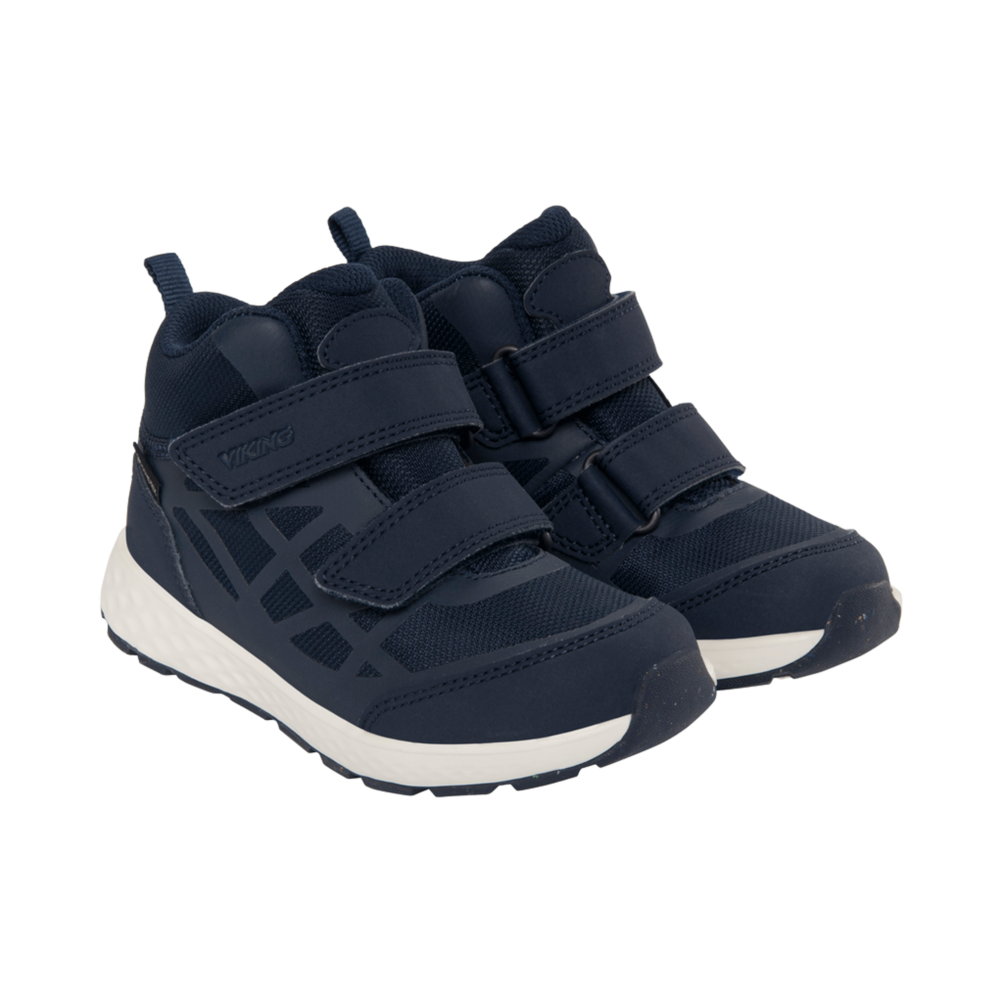 Viking Goretex Overgangssko Barn – Vanntette, Mellomhøy Sko – Vår / Høst | Veme Reflex Mid GTX 2V, Marineblå - Navy