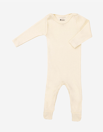 Ullpysj Baby m/ fot - 70% Ull, 30% Silke, Ubehandlet Ull