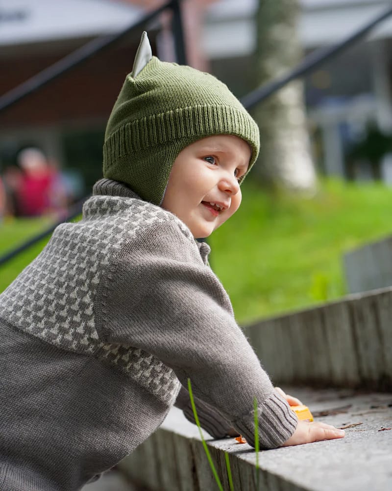 Babylue Ull m/ fleecefôr og vindstopper - Varm | 1-3år - 1-3 år