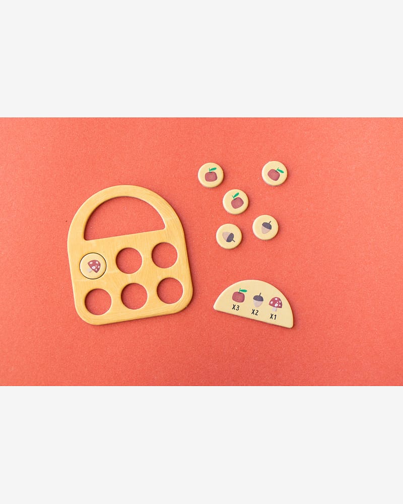 Brettspill Barn 4år+, Pocket size - Familiespill "Samle Jordbær før Grevlingen Kommer" | Tiny Game Strawberries