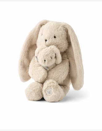 Bamse Kanin 2i1 - 35 og 13cm | Berto and Baby Rabbit Teddy