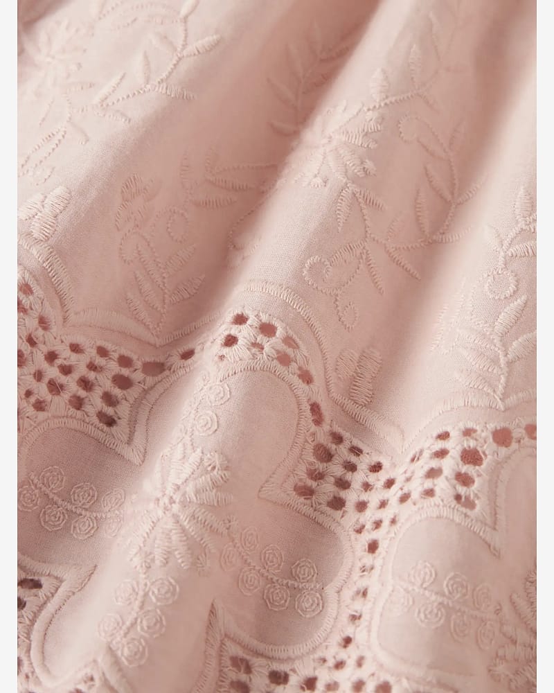 Bluse Barn m/ Broderi - Øko Bomull | NMFDAYNA SS LOOSE SHIRT LIL