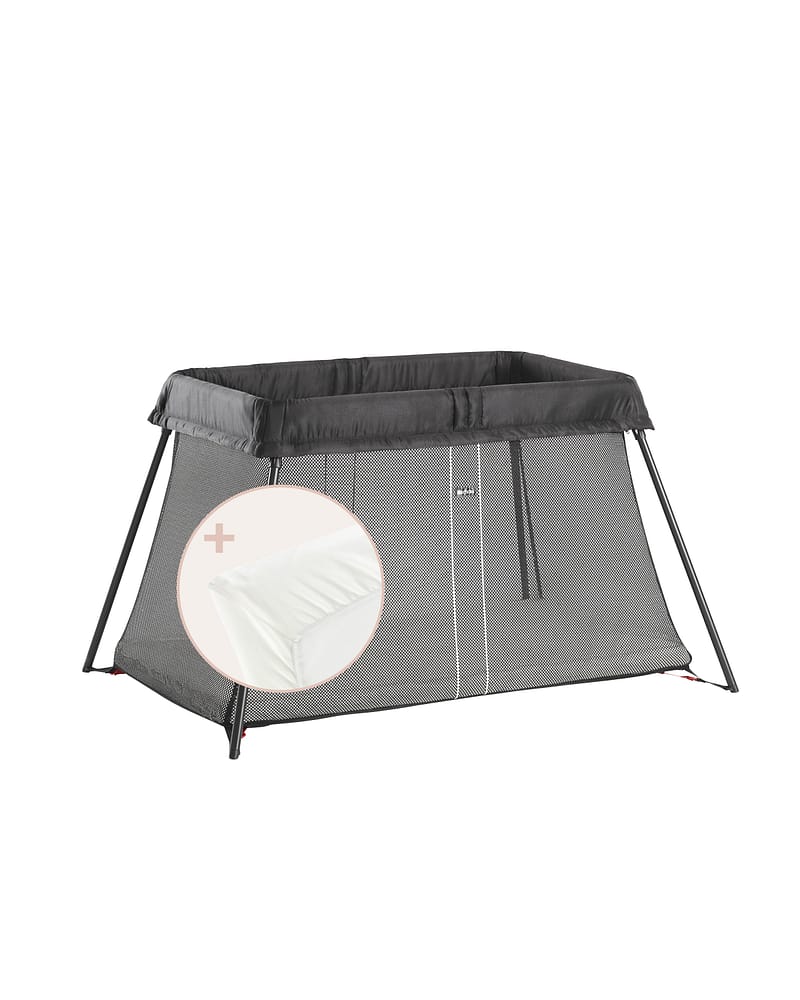 BabyBjörn Reiseseng Baby 0-3år - m/ Madrass, Reisebag og Overtrekkslaken | Travel Crib Light