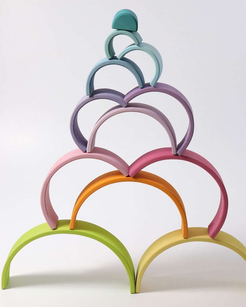 Regnbue Stor - Stableleke i Tre | Montessori Leker