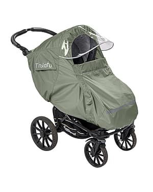 tinkafu regntrekk til barnevogn med skjerm og refleks magic print sage