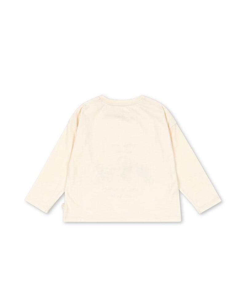 Bluse med Print & Glitter Paljetter - 100% Øko Bomull | Lin LS Tee