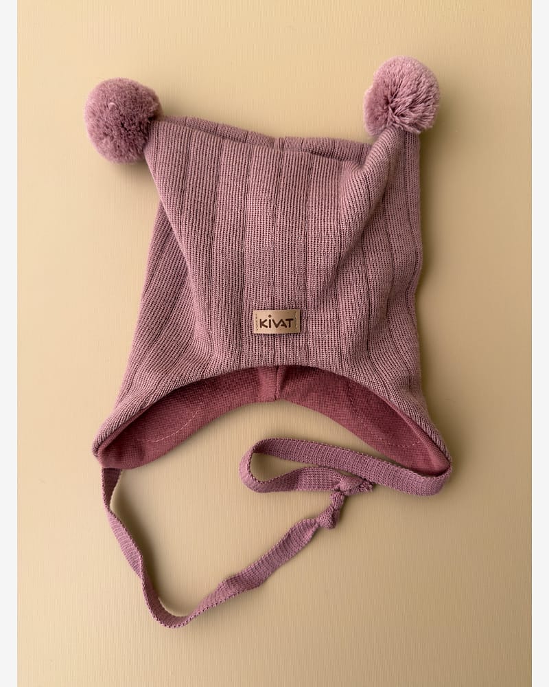 Knytelue Ull m/ Bomullsjersey fôr og Vindstopper | Ubehandlet Ull