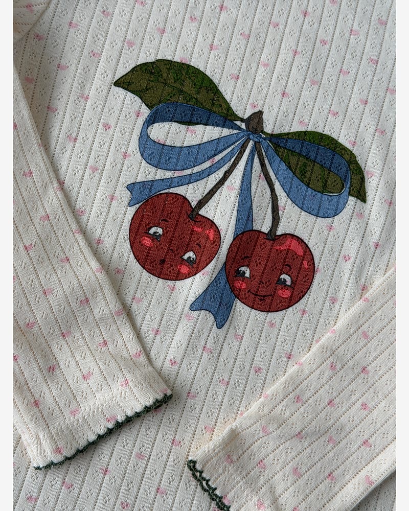 Trøye Langermet -100% Øko Bomull, Pointelle | Minnie Blouse GOTS