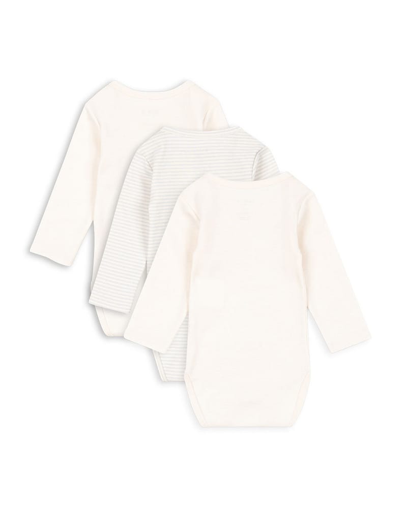 3pk. Body m/ Konvolutt Hals - 100% Øko Bomull | Fio Body - Gavepakke