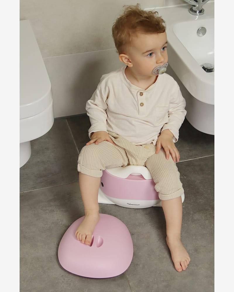 Pottestol Hval m/ Høy Ryggstøtte - Sklisikker og Enkel å Rengjøre