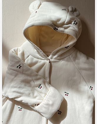Heldress Baby - 100% Øko Bomull i tykk kvalitet | Newborn Onesie with Hood