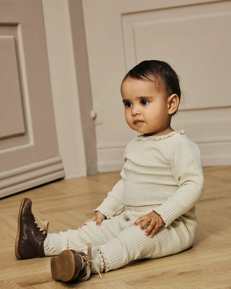Leggings Baby - Vaffelstoff, Øko Bomull | NBFOSANNE LOOSE PANT LIL