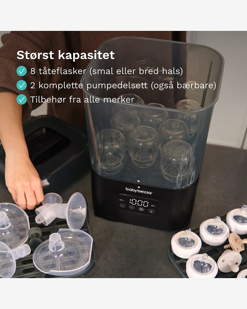 Baby Brezza SuperQuick Sterilizer Dryer | Sterilisator med Tørk på 10 min