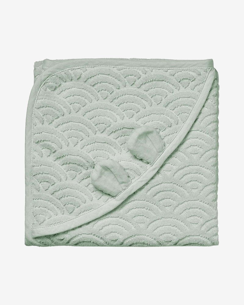 Badehåndkle Baby m/ Hette | 80x80 cm - 100% Øko Bomull
