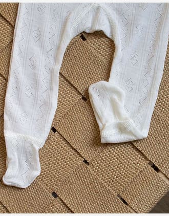Leggings med fot - Ull 85%, Silke 15% – Pointelle