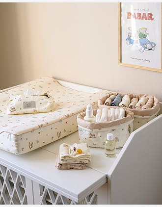 Oppbevaringskurv 2pk - Reversibel Quilt - Økologisk