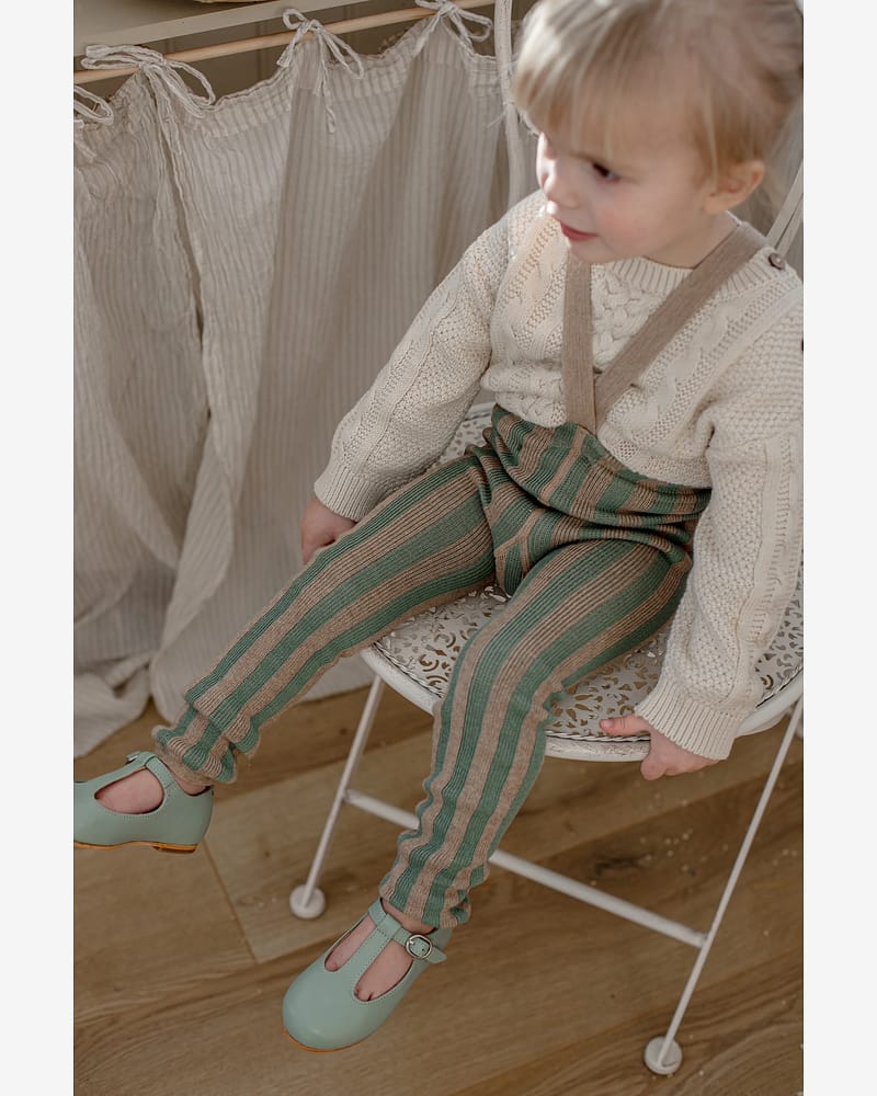 Strømpebukse Rib u/ føtter, m/ seler - Footless Tights