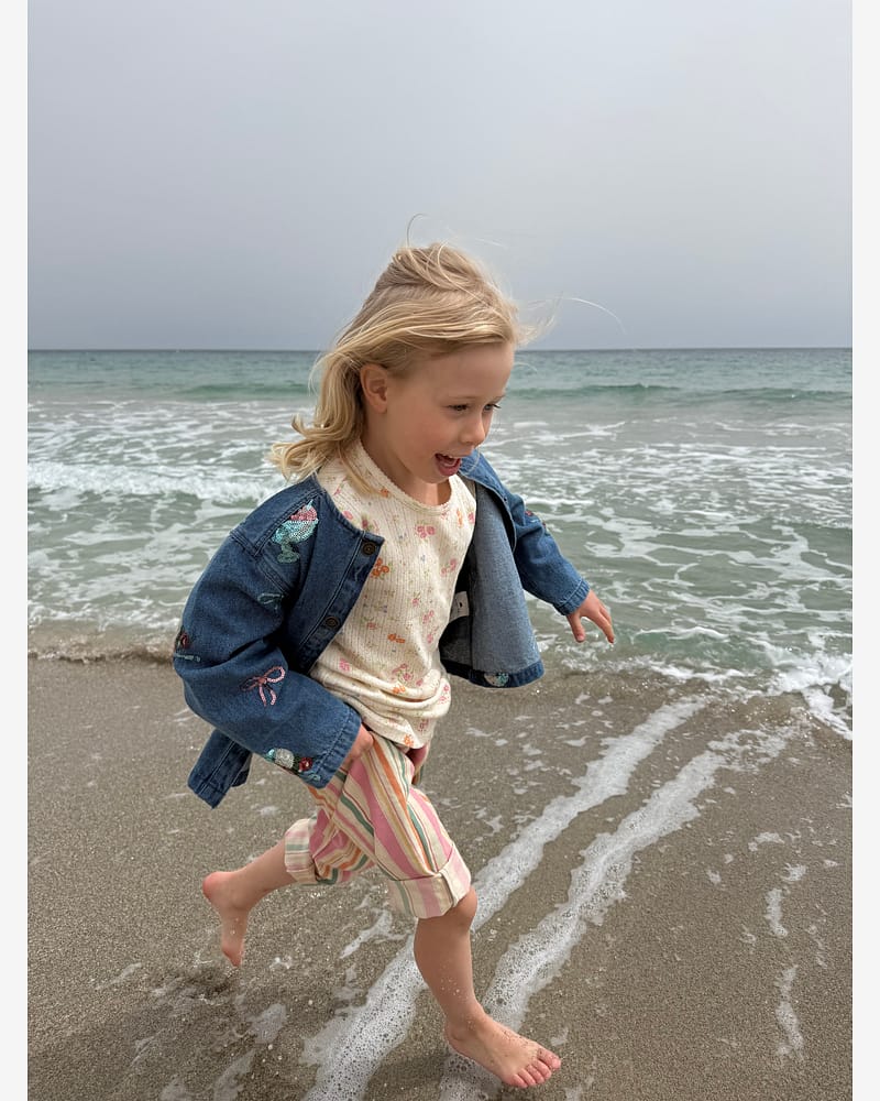 Denim Jakke M/ Glitter Paljetter - Øko Bomull | Magot Sequin Denim Jacket