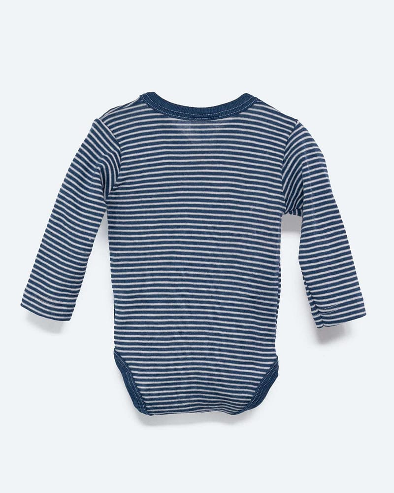 Omslagsbody Ull / Silke - Cosilana, Blå Stripe