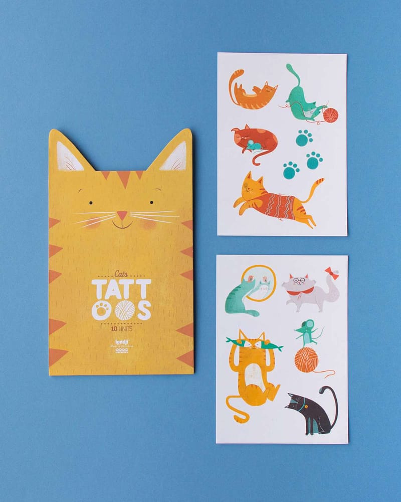 Tatoveringer Barn 10pk - Dermatologisk testet | Katt